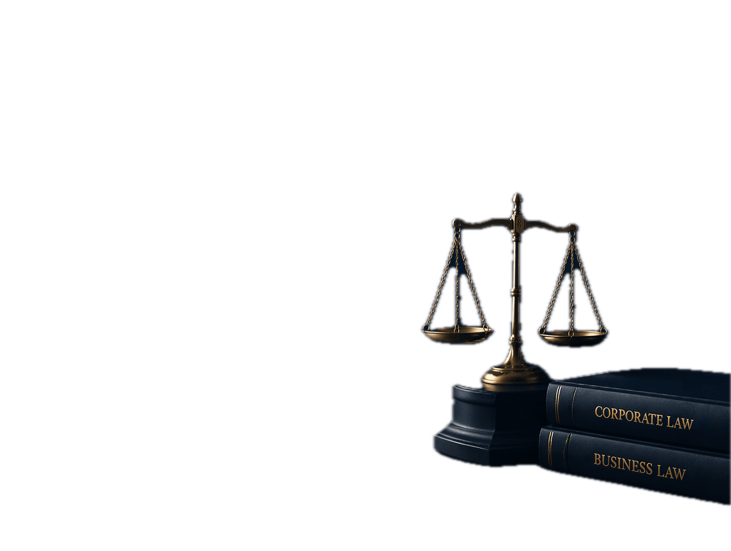 Law books and justice scale