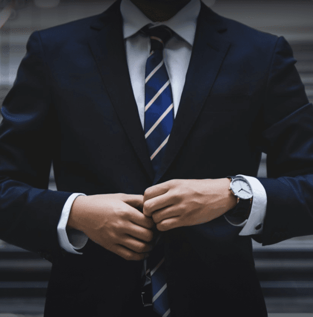 Legal consultant adjusting suit